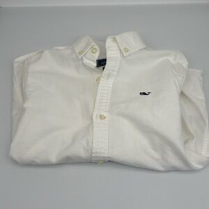 Kids Vineyard Vines “Whale Shirt” button down - white - size 7